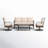 Argyri 5-Person Swivel Rocking Powder Coated Steel Patio Conversation Set-110429547