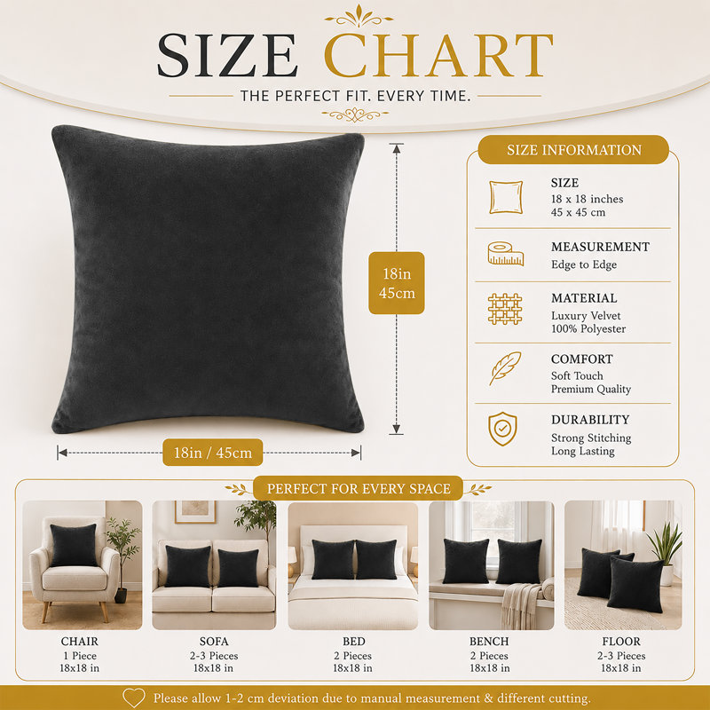 Aldino Square Cushion, Black