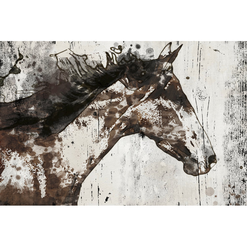 " Galaxy Horse I " by Irena Orlov Painting Print, 24" H x 36" W x 1.25" D