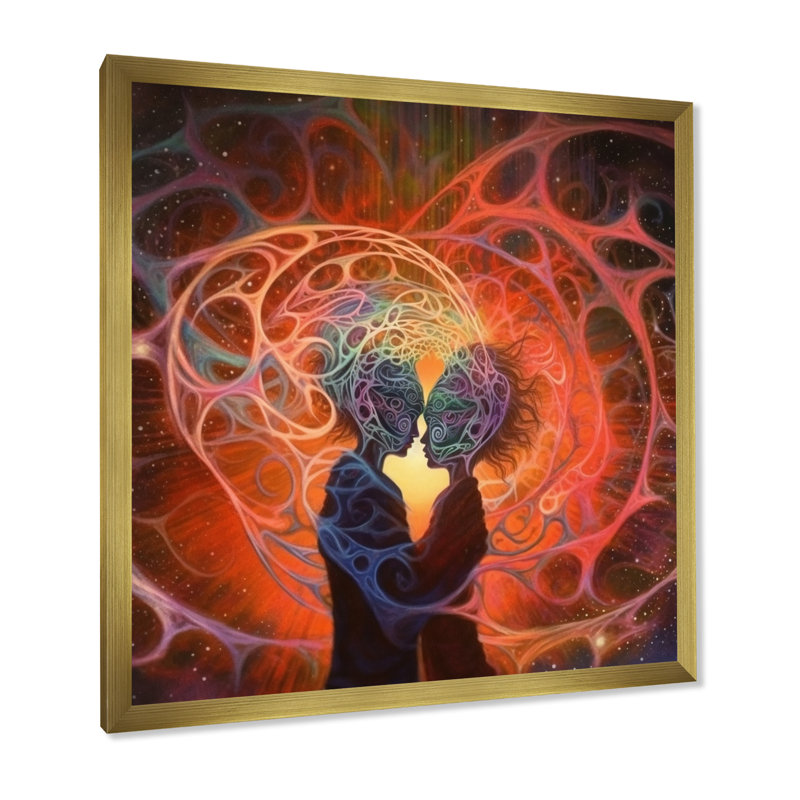 «Twin Flame Universe», impression sur toile, Cadre doré à une seule photo, H 30 po x l 30 po x P 1 po