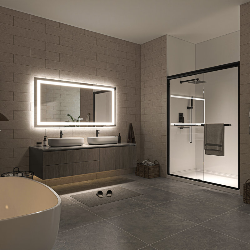 Ulrika Flat LED Mirror, 60" x 30", Rectangle