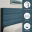 Lit plateforme Elison avec tête de lit tapissier en tissu et lattes en bois-808930973-999471208