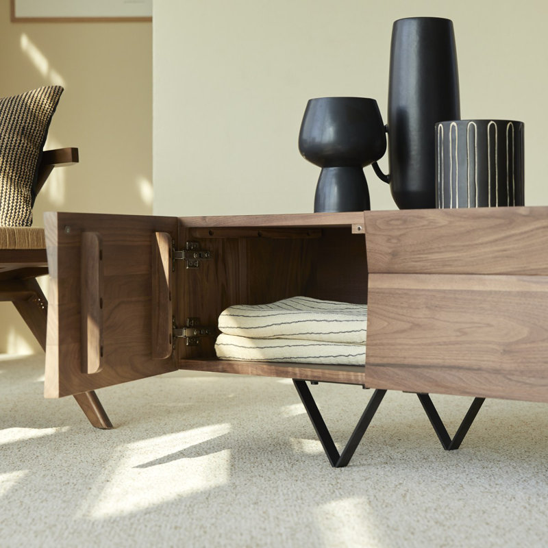 Metric Solid Wood TV Stand