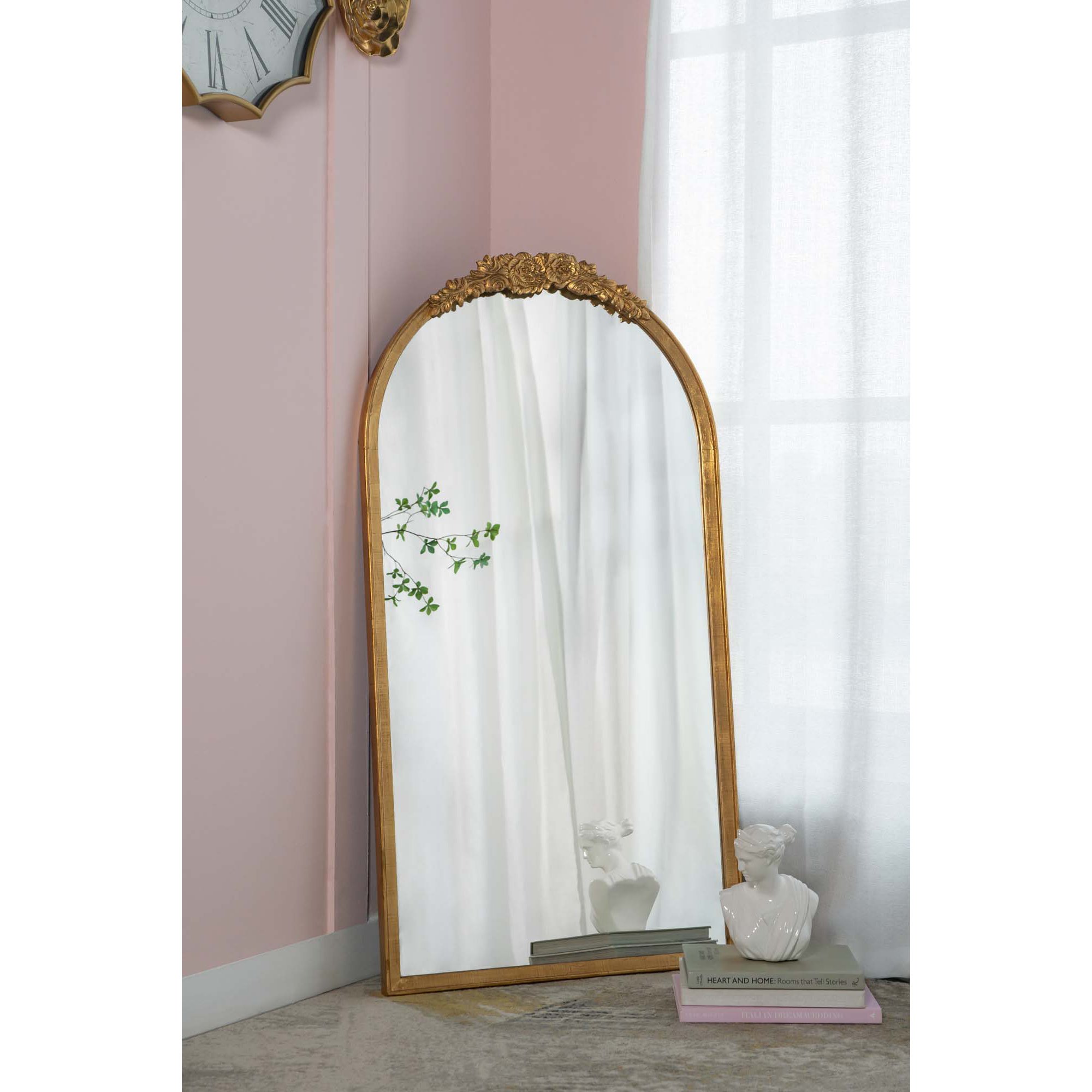Langosta Arch Mirror, 53"H x 27.5"W, Gold