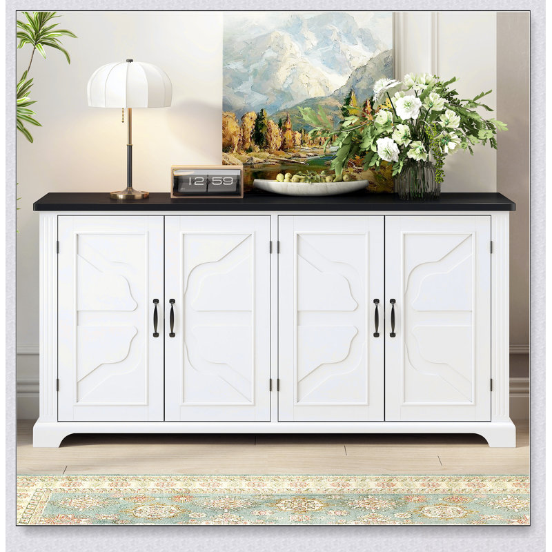 American Country Style  Sideboard With Spacious Storage And Rustic Charm,  For Hallway, Entryway, Living Room, And Dining Room.