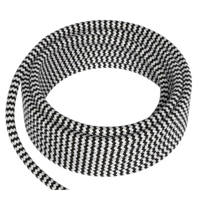 Tiawah 3Core Round 5 Meters Vintage Coloured 0.75Mm Braided Fabric Flexible Electrical Cable