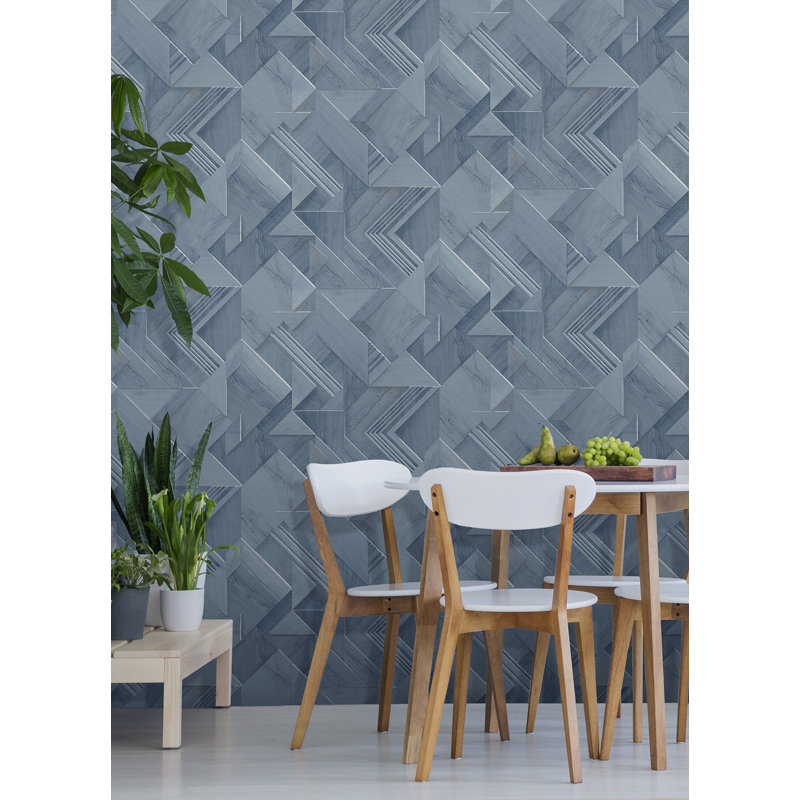 Cassian 33' L x 20.9" W Wallpaper Roll, Blue