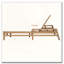 Chaise longue d'extérieur réglable à 5 positions avec structure en bois d'acacia et coussins épais-844728661