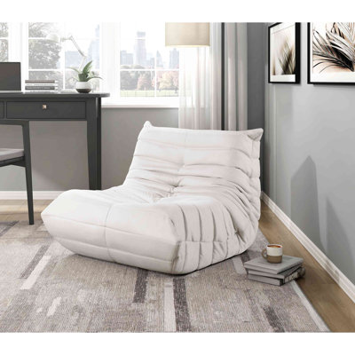 Chaise d'appoint de luxe en microfibre touffetée et confortable