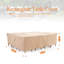 Housse pour table d'extérieur rectangulaire de qualité supérieure imperméable 86 po (L) x 47 po (H) x 31 po (H), tissu teint dans la masse, garantie 3 ans-1252190793-1252190795