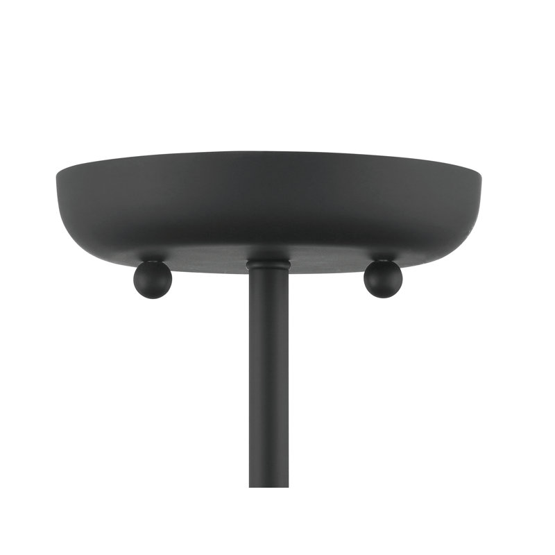 Del Semi Flush Mount, Black