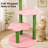 Multi-Level Flower Cat Tree with Scratching Posts and Interactive Hanging Toys