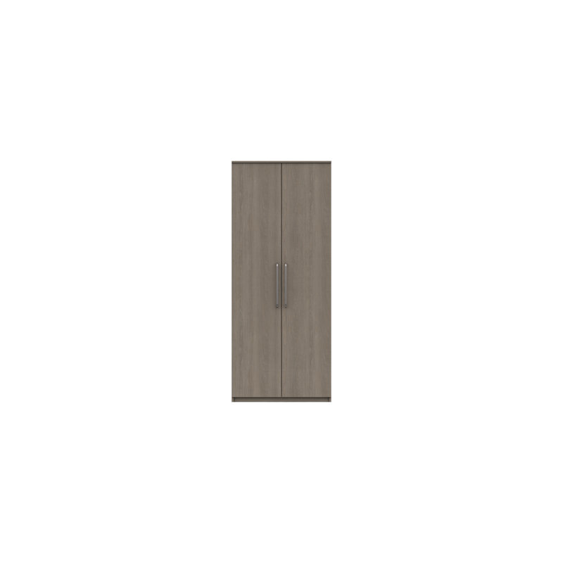 Bushnell 2 Door Manufactured Wood Wardrobe, Grey