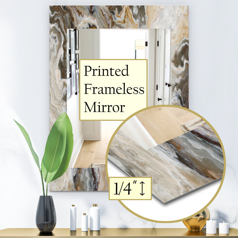Composition onyx - miroir décoratif Mid-Century, H 24 po x l 32 po