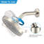 Pomme de douche réglable à 360 °, haute pression, buses en silicone anti-colmatage, pomme de douche cascade-99013347