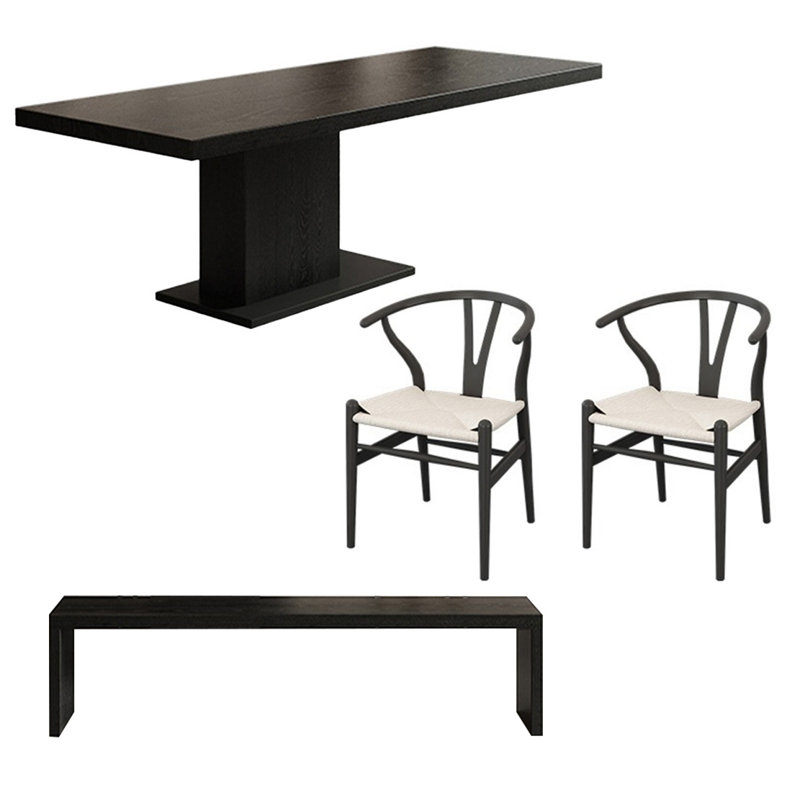 Multi-functional solid wood practical table set, 29.52"H x 62.99"L x 27.55"W