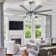 Modern 72" DIY Shade 8-Blade Dimmable Ceiling Fan with LED Lights and Remote, Reversible Ceiling Fan