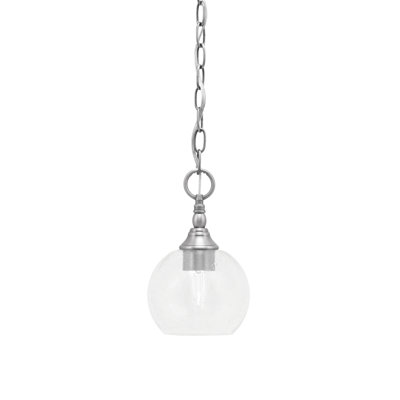 Mini-luminaire suspendu en chaîne avec verre transparent 5,75 po