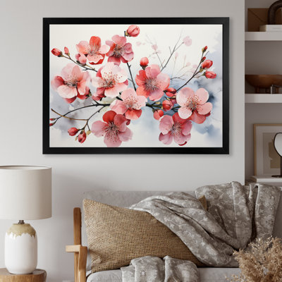 Asian Art Pansies Flowers II - reproduction