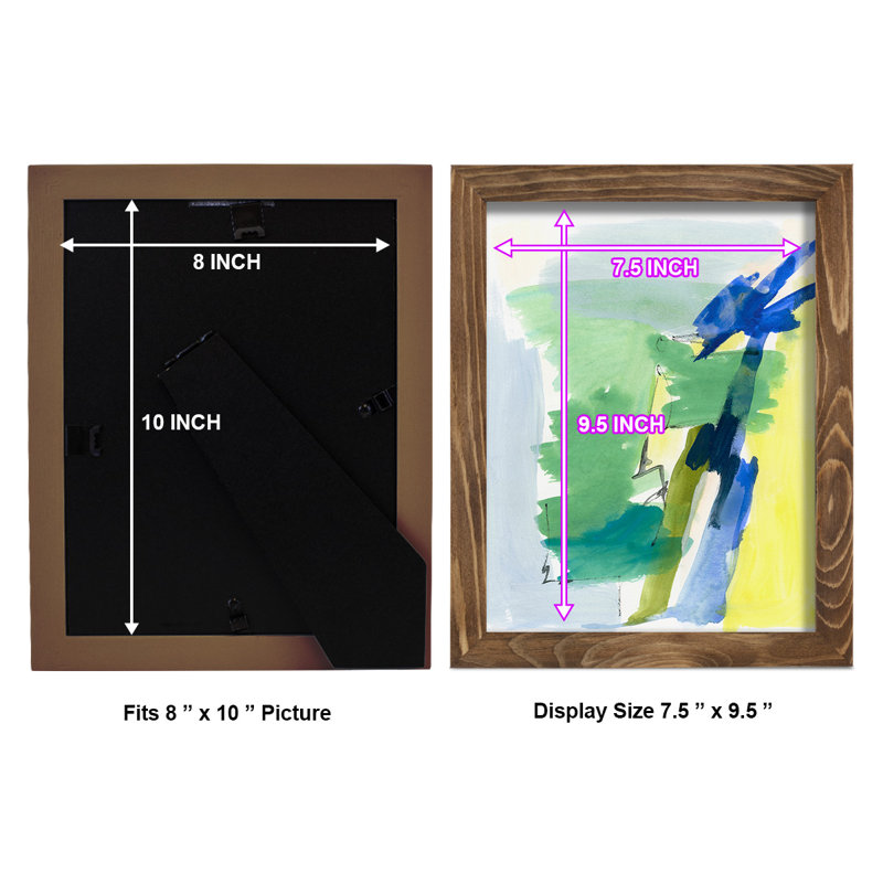 Wicklow III - Imprimé, H 11 po x l 9 po x P 1 po, Papier avec cadre noyer