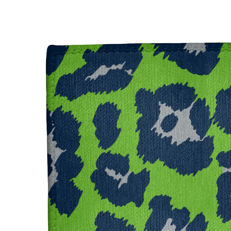 Imprimé animalier vert/bleu/blanc Tapis décoratif, Rectangle 5 pi x 7 pi