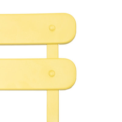 3 Pieces Patio Bistro - Yellow, Metal Chair Table, And Rust-, Foldable For Space Saving, Easy To Install Clean, Comfortable Cushions Balcony Table Rust- Frame, Stylish Design Comfort, Save Space,