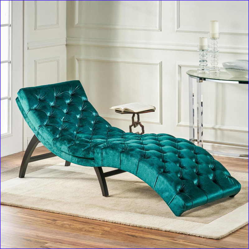 Chaise longue en velours courbé Altay - Fauteuil de relaxation intérieur capitonné pour adultes | Velours Altay | Courbé