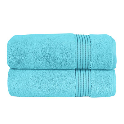 Elegant Comfort Premium Turkish Cotton 2 Pack Bath Towel Set - 27 X 54 Inch, Luxurious Hotel Spa Quality 100% Turkish Cotton 2PC Bath Towel Set - Highly Absorbent - Soft Bathroom Towel