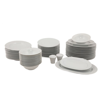 Mindy Porcelain China Dinnerware Set 53 Piece - Service for 12