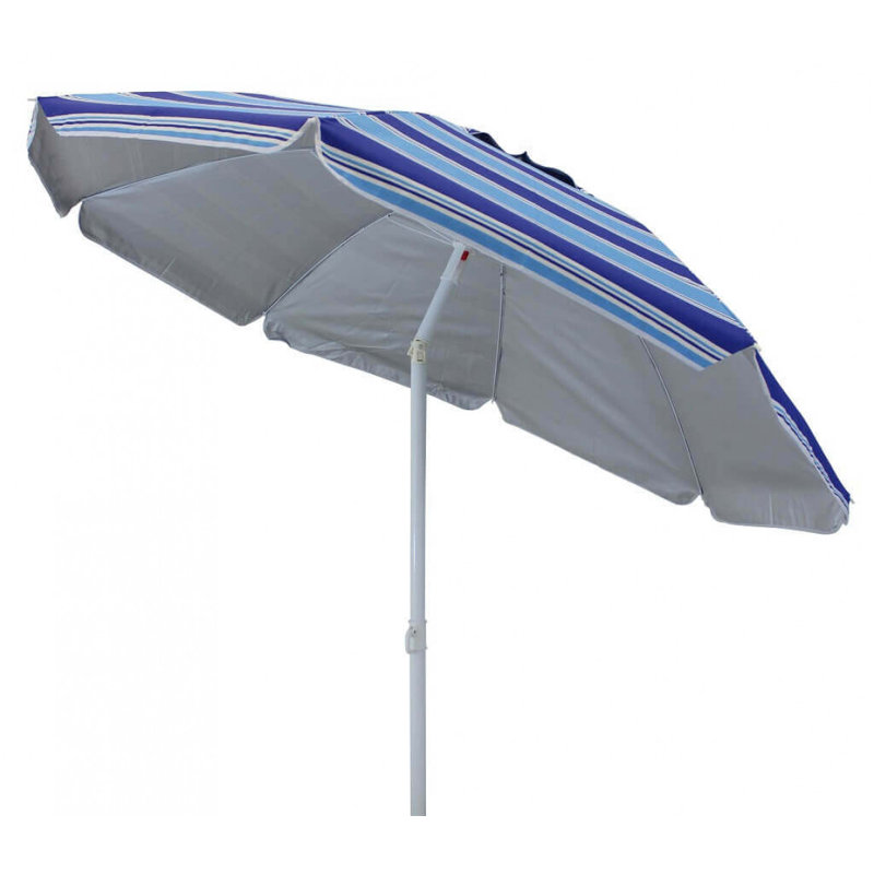 Aronde 200 cm W X 0 cm D Round Beach Parasol with Manual Lift