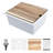 White 21X18" Granite Composite Quartz Workstation Sink For Kitchen, Undermount Style, Smooth And , Dirt - , Quiet Use, Package With Rack, Strainers, Grid, Board Installation Guide Kitchen Sink, High-121635867