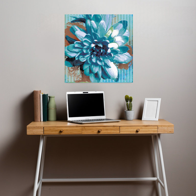 Boom Bloom No. 1, art abstrait contemporain, H 18 po x l 18 po