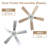 Eustolio 52" Modern Ceiling Fan with Lights and Remote, Reversible DC Motor, Dimmable LED Light, 6-Speed Chrome Ceiling Fan for Living Room-1423393912