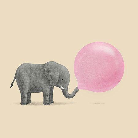 Art sur toile Jumbo Bubble Gum, Toile, H 37 po x l 37 po x P 1,5 po