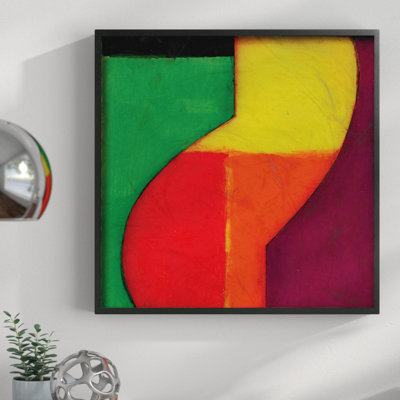 « modern zig zag », reproduction de peinture à l’acrylique carrée