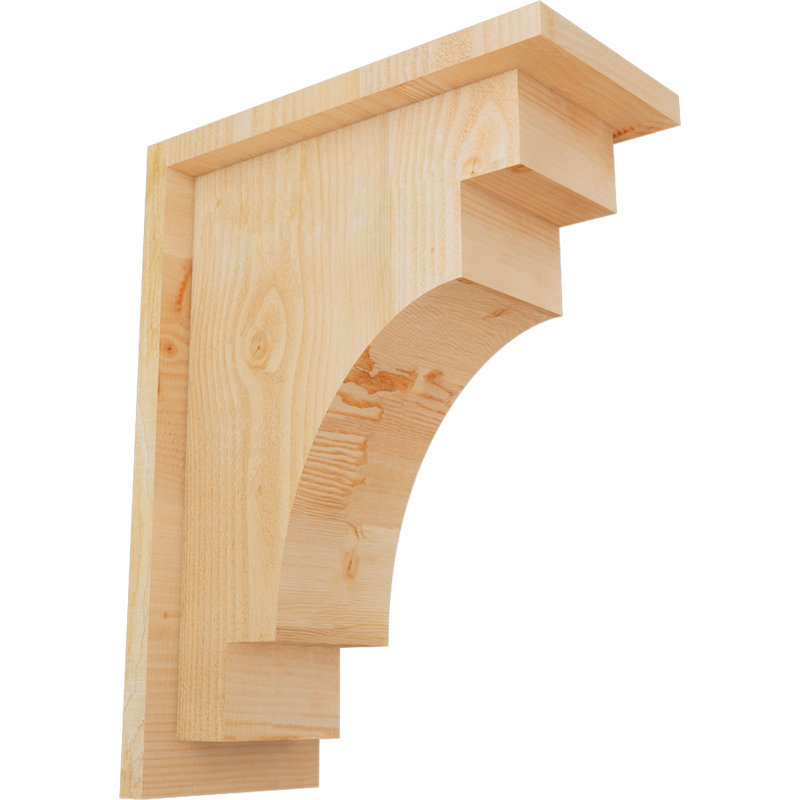 Corbeau méditerranéen avec contre-plaque, H 16 po x l 6 po x P 12 po, Sapin de Douglas, Sciage brut