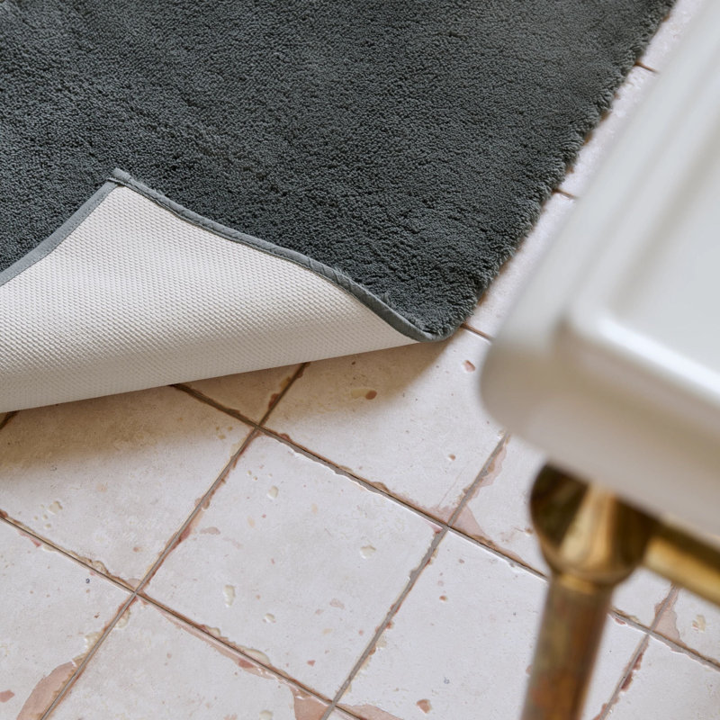 Deep Pile Bath Rug, Ash Gray