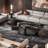 Rectangular super crystal stone coffee table-785078353
