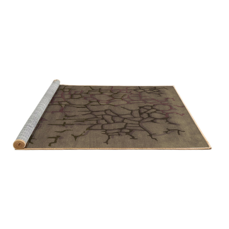 Washable Abstract Indoor Rug, Round 3'