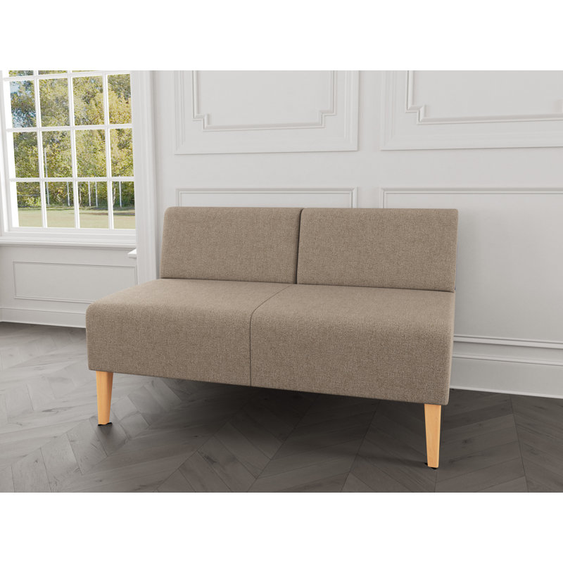 Causeuse sans accoudoirs Luxe Lounge, Bois naturel, Limon Archetype