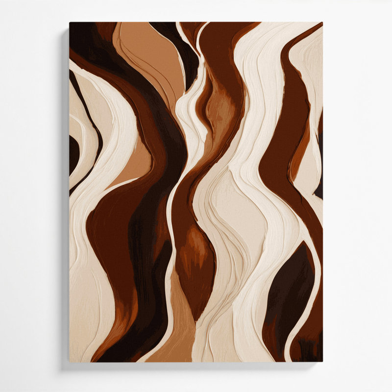 Art mural abstrait sur toile 19 Figurative abstraite, H 14 po x l 11 po