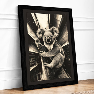 Koala Halo Japandi - Framed Print