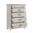 Izaguirre Wood 5-Drawer Chest In Gray