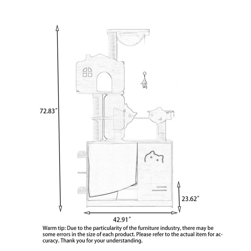 Solid Wood Multi-Functional Creative Cat Tree