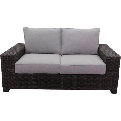 37.4'' Wide Aluminum Loveseat with Cushions