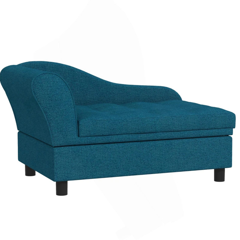 Canapé pour chien avec rangement pour animaux de compagnie, bleu foncé, Bleu très foncé
