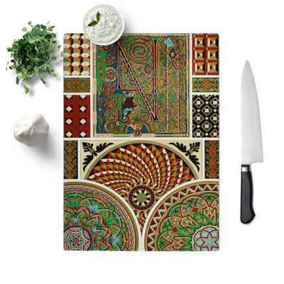 Glass Middle-Age Pattern by Albert Racinet Chopping Board