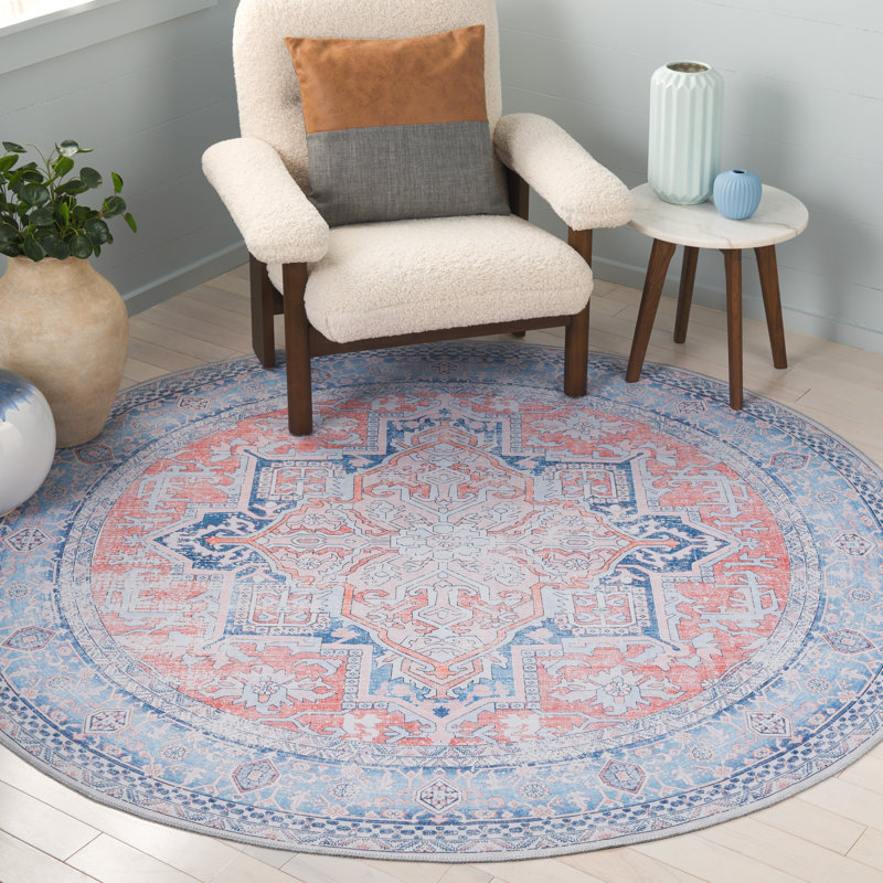 Tapis Alisha avec envers antidérapant, Rond 6 po