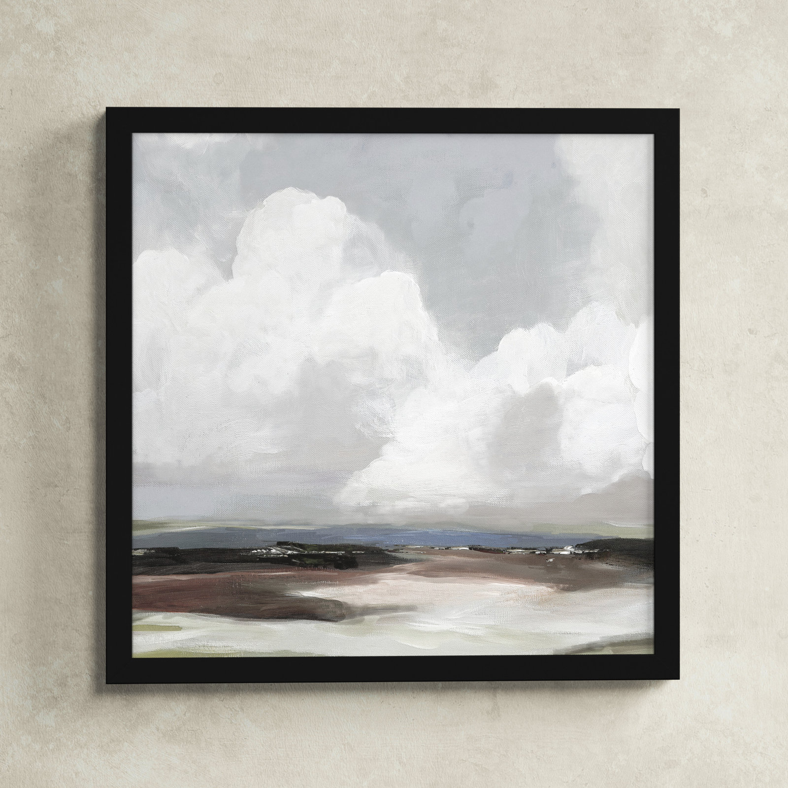 Morning Air - Picture Frame Painting Print, Black Framed, 28.5" H x 28.5" W x 1.12" D
