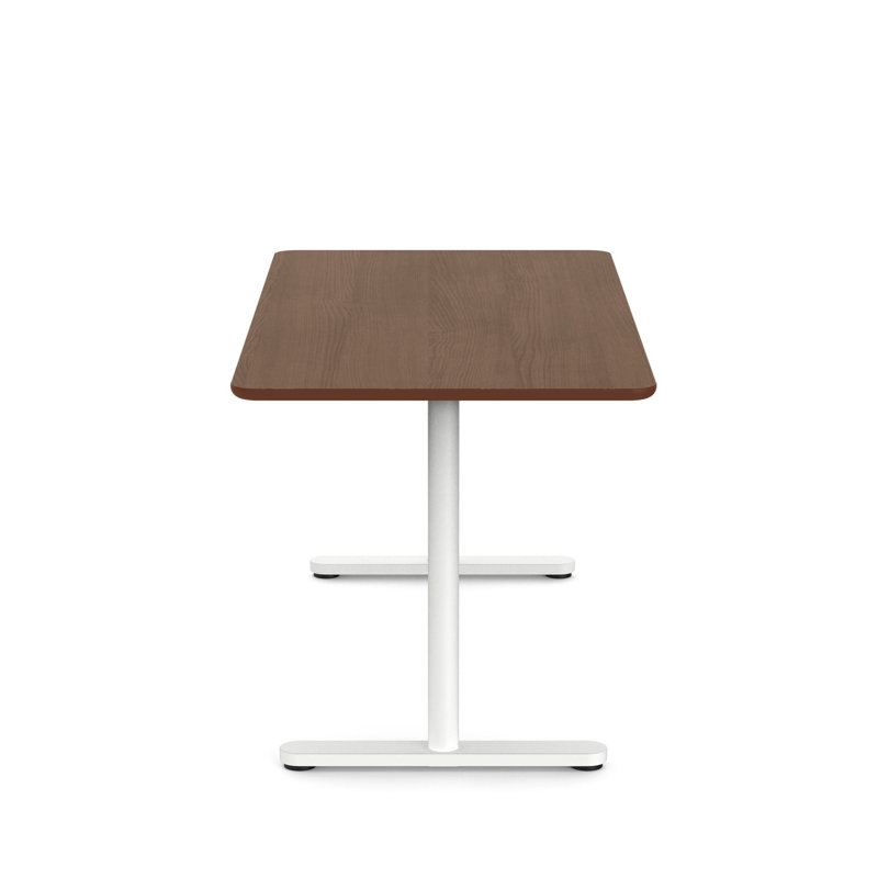 Bureau à hauteur fixe Raise, Brun / Blanc, H 29 po x l 60 po x P 30 po